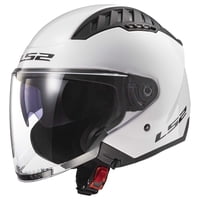 Casco Ls2 Copter Open Face Gloss White Para Motocicleta