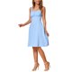 thumbnail image 4 of INSPIRE CHIC Vestido sin mangas de cuadros para mujer, vestido vintage de cuadros, fruncido, línea A, fluido, midi, azul, talla S, 4 of 6