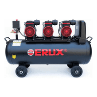 Erux - Compresor De Aire/Oil Free 100L-2400W Pantalla Digital 8Bar Negro 50Hz Monofásica