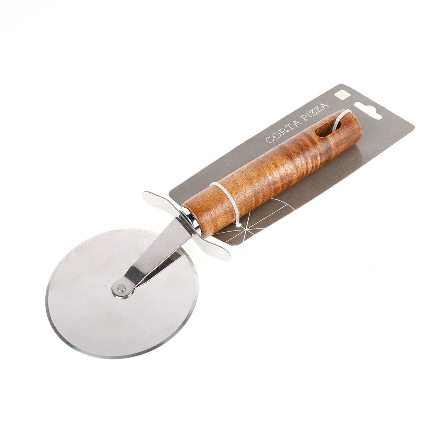 Homewell - Cortador De Pizza Mango Madera 22x8.5cm