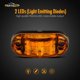 thumbnail image 2 of Partsam Amber Red 2.5 2 Diode Oval LED Trailer Truck Clearance Lights, 2 of 3