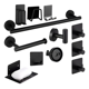 thumbnail image 1 of Juego De Accesorios De Baño Belug Toalleros 304 Inoxidable 11pcs Negro, 1 of 5