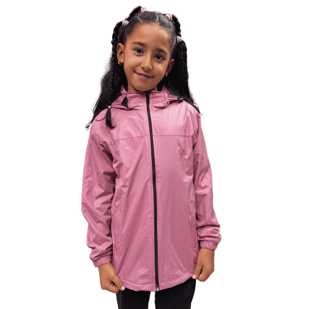 Chaqueta Cortaviento Impermeable Unisex Para Niños Con Polar