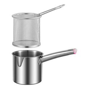 Magideal - Sartén, Freidora, Olla, Cacerola Para Leche, Patatas Fritas, Olla De Cocina Multifunción Universal Con Tapa, Sartén Para Saltear, Utensilios De Cocina Estilo A