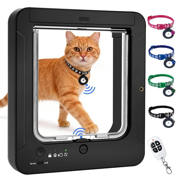 Puerta para Gatos CUIBIRD RFID con Bloqueo de 4 Vías y Control Remoto