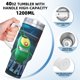 thumbnail image 5 of Plankton: La Película Vaso aislado de acero inoxidable con asa, diseño temático, regalo para familia, amigos y fans; incluye pajita y encaja en el portavasos estándar, 40 oz, 5 of 6