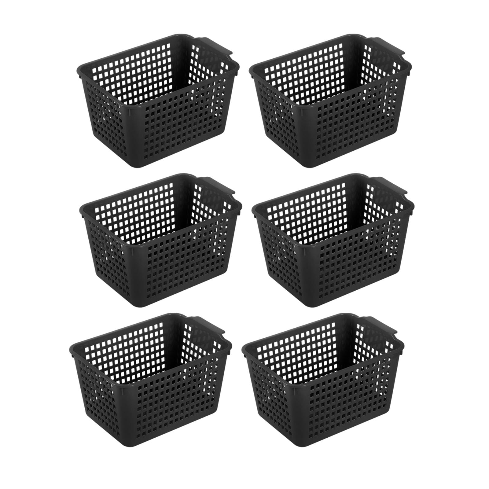 Bothyi - 6 Cestas De Almacenamiento, Bandejas Organizadoras De Tocador Para Dormitorio, Organizador De Documentos, Archivo, Color Negro