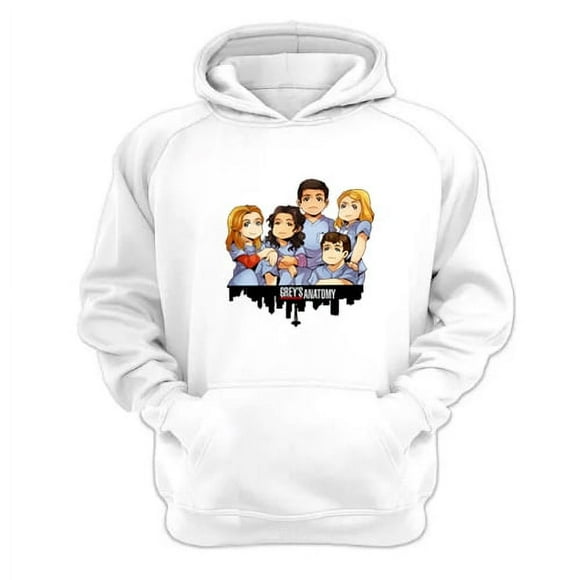 Polerón Canguro Grey´S Anatomy Blanco Talla Xs Unisex
