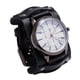 thumbnail image 3 of Retro Punk Pointer Reloj Cuero Correa Ancha Correa Ajustable Regalo Negro, 3 of 3