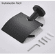 thumbnail image 3 of Soporte Papel Hgiéinico Acero Inoxidable Negro mate  a Muro Premium, 3 of 8