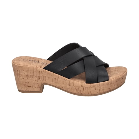 Sandalia Mujer Negro Alma Police