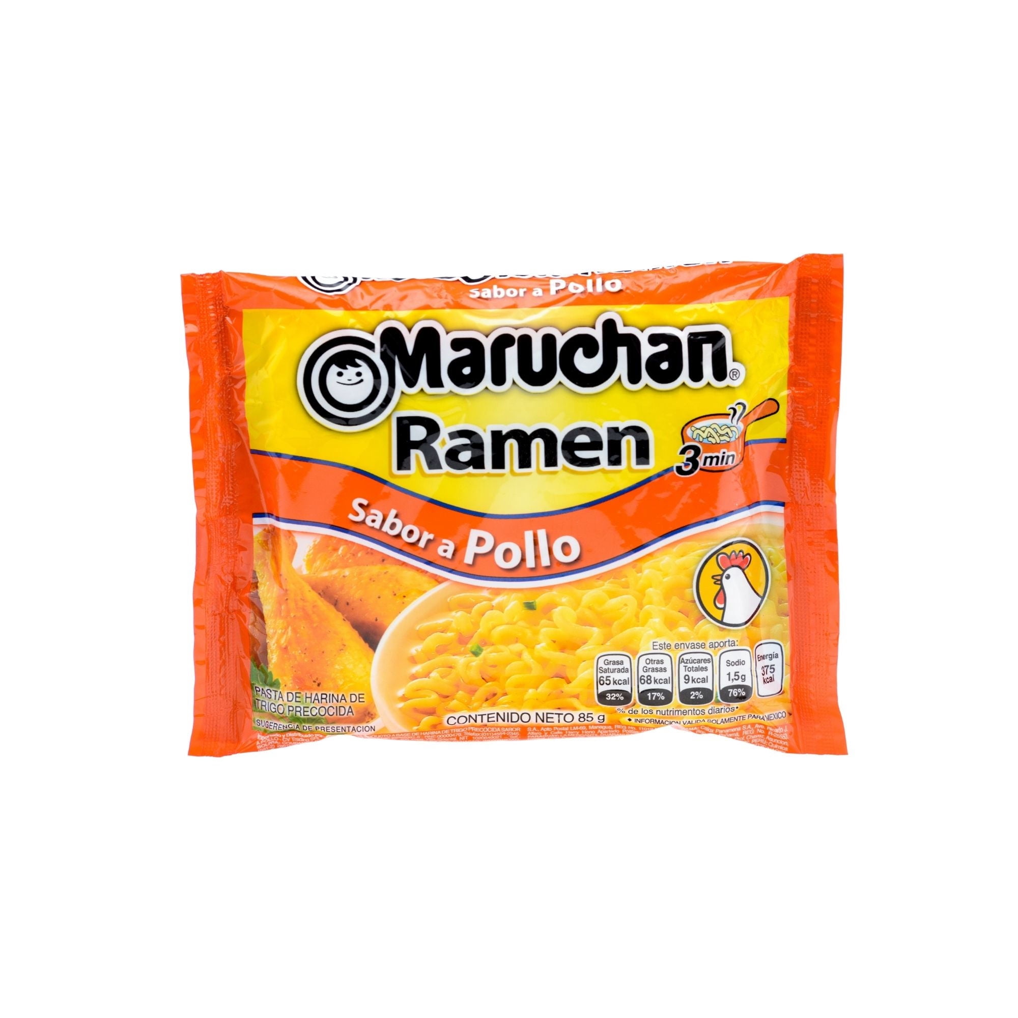 Pasta Fideos Instantáneos Ramen Sabor Pollo Bolsa 85 g Maruchan