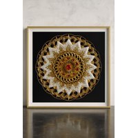 Decostilo - Cuadro Con Diseño Mandala En Relieve 50X50Cm