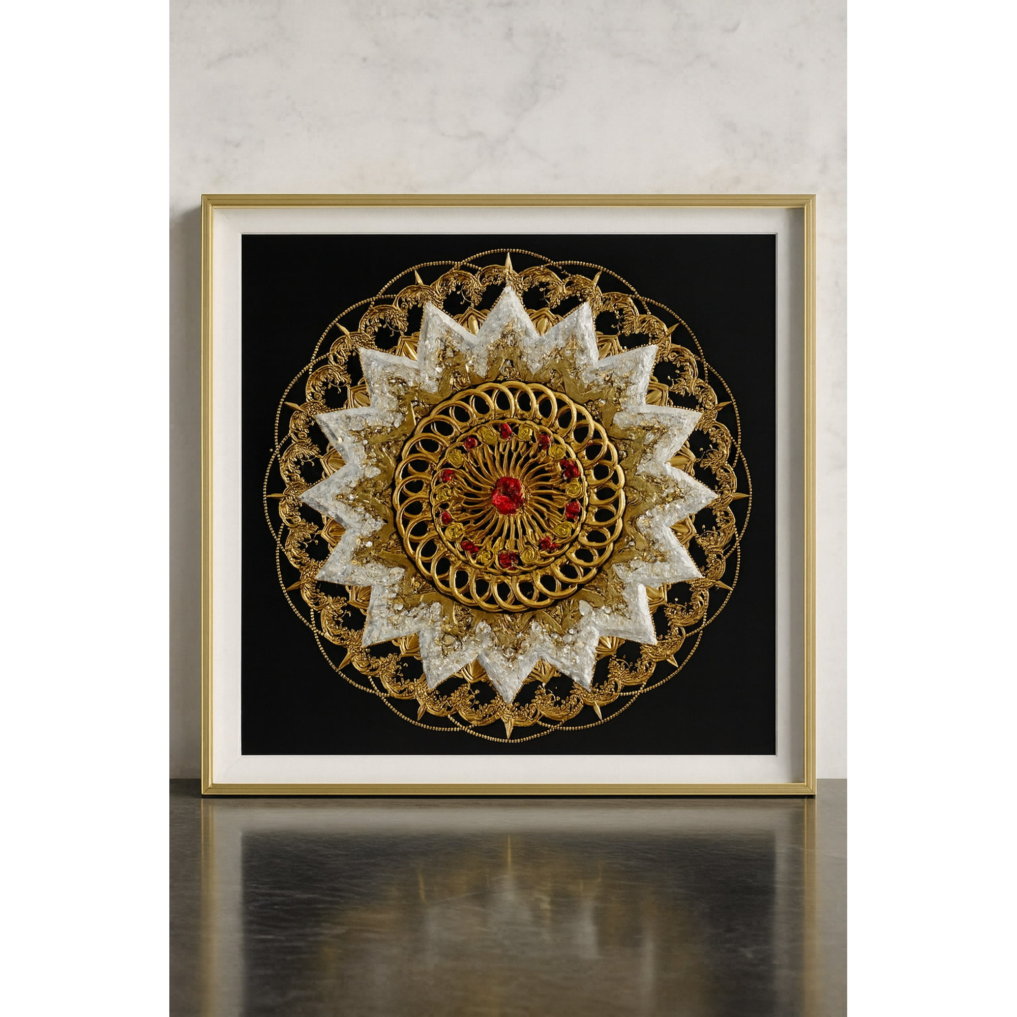 Decostilo - Cuadro Con Diseño Mandala En Relieve 50x50cm