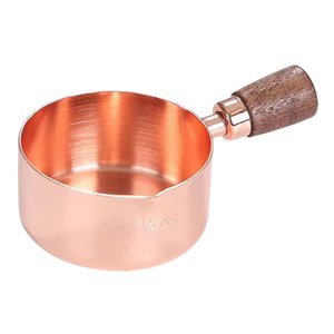 Magideal - De Leche De Acero Inoxidable Con Mango De Madera Corta , 80Ml 6X3.2Cm