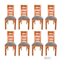 Koliat - Pack 8 Sillas Florencia Caramelo Tapiz Gris