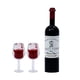 thumbnail image 4 of Tazas para botellas de vino de casa de muñecas a escala 1/12, tazas para bebidas, accesorios para casa de muñecas, bares, cocina, decoración del hogar Gorra roja, 4 of 5