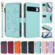 thumbnail image 3 of Funda Cartera Mariposa para [Google Pixel 8 Pro] con Soporte y Cremallera Verde menta, 3 of 6