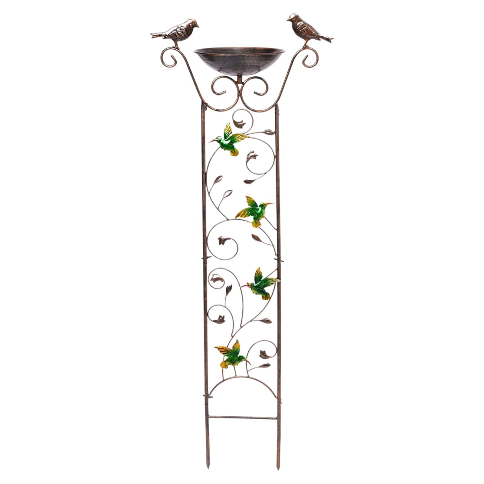 Ioensy - Baño Para Pájaros Con Enrejado De Jardín, Altura Exterior De 100 Cm Para Patio, Césped, Colibrí Versátil