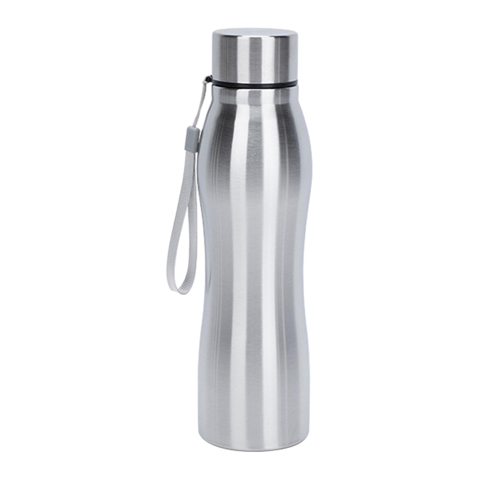 Ioensy - Botella De Agua De Acero Inoxidable, Taza De Agua De Metal Para Correr, Mochilero, Acampar, 1L, 7,8X29Cm