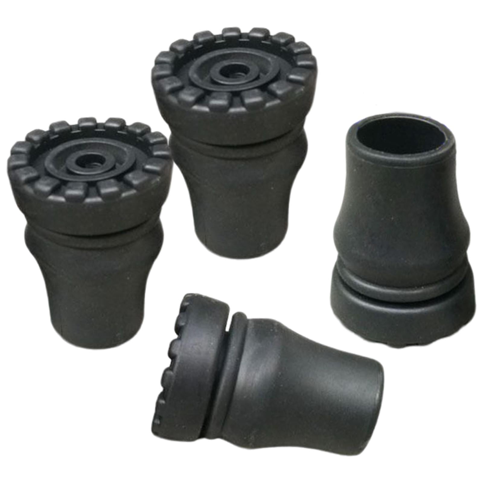 Magideal - Puntas De Bastones De Repuesto De 4 Uds., Tapas Protectoras Antideslizantes De Estabilidad, Casquillos De Muleta Para Bastón De Senderismo, Bastón De