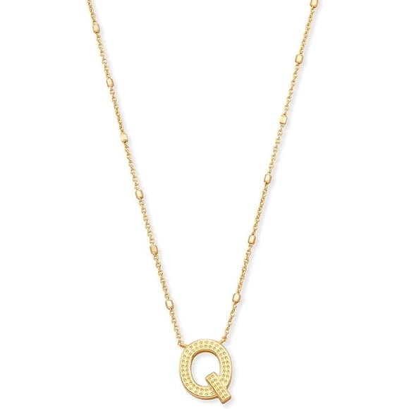 Collar Kendra Scott Letra Q Gold