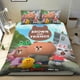 thumbnail image 1 of Brown y Amigos Conjunto de sábanas temático, trío de piezas, cómodo y amigable con la piel, diseño único, regalo de decoración para el hogar para familiares, amigos y fans,173cm *218cm, 1 of 6