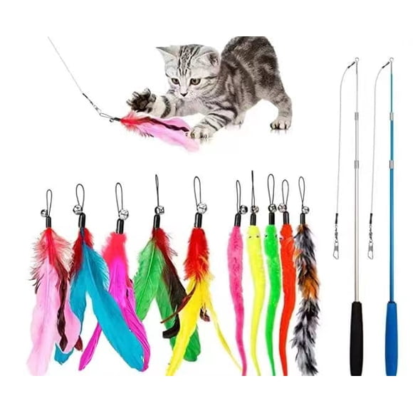 Varita Retráctil ther Cat Toy Con 10 Piezas De Repuesto