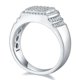 thumbnail image 3 of Anillos de Moissanita con Brillo para Hombre Anillos de Plata Esterlina 925 con Diamantes Pavé Color D/ E VVS1 Anillos Meñique de Moissanita para Hombre (Talla:5-10), 3 of 7