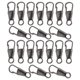thumbnail image 2 of 20 Piezas Tirador De Cremallera Desmontable Para Abrigo Botas Clip De 4 Colores Plata Oscuro, 2 of 5