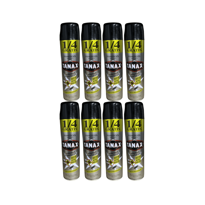 Pack 8 Insecticida Tanax En Aerosol 220cc Elimin Arañas Y Cucarachas