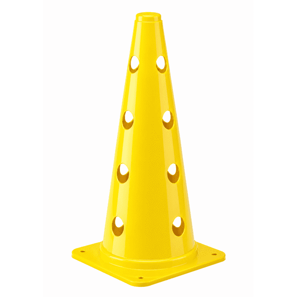 Cono de Entrenamiento 48 cm con Orificios y Punta Superior Cerrada