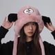thumbnail image 3 of Gorro De Felpa Con Diseño De Perro Con Orejas, Kawaii Color Rosado, 3 of 3