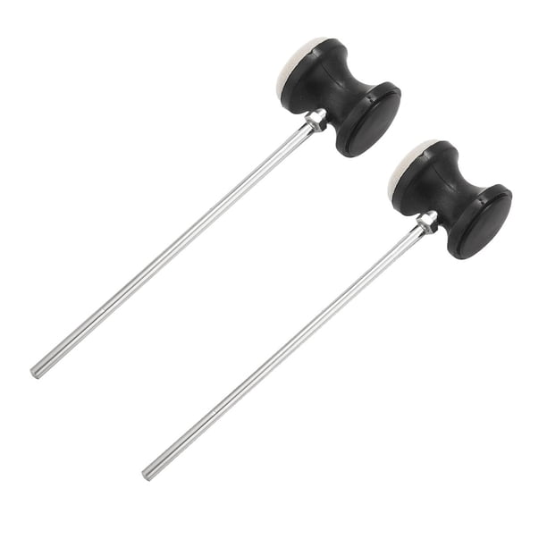 2x Pedal De Tambor Batidor Eje De Metal Mango De Acero Inoxidable Pedal De Pie De Tambor