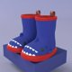 thumbnail image 1 of Toddler Girl's Cartoon Shark EVA Rain Boots, Non-slip Wear-resistant Waterproof Rain Shoes For Outdoor, 1 of 3
