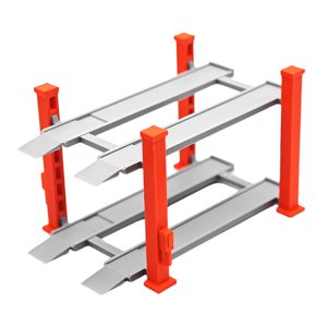 Magideal - Vitrina De Exhibición De Modelos De Automóviles A Escala 1/64, Vitrina De Simulación De Garaje De Automóviles Fundidos A Presión, Decoración Del Hogar Rojo