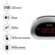 thumbnail image 3 of Reloj despertador digital Sharp SPC089D con despertador y batería de respaldo, 3 of 6