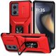 thumbnail image 1 of Funda Armada para Motorola edge 5G 2024 con Tapa Deslizante y Soporte Magnético Giratorio Rojo, 1 of 5