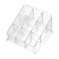 Ioensy - Organizador De Lápiz Labial Estuche Transparente Para Guardar Lápiz Labial, Muestra De Perfume, Brillo Labial, 9 Ranuras