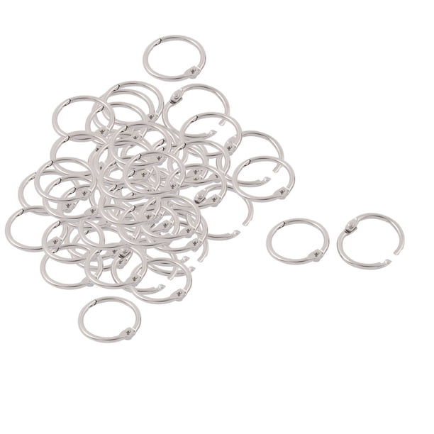 REGALWOVEN 50 piezas de anillos de encuadernación de hojas sueltas BBook Office con bisagra y cierre a presión de 20 mm de diámetro
