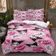 thumbnail image 1 of v702 Bed Sheets Series Duvet Cover Sanding Kit Digital Printing Cartoon Anime Cute Bed Home Two-piece Set Three-piece Set 3-Piece Bedding Set (1 Duvet Cover + 2 Pillow Shams) Bed Sheets ju702, 1 of 5