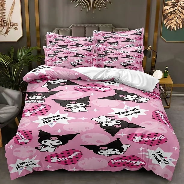 v702 Bed Sheets Series Duvet Cover Sanding Kit Digital Printing Cartoon Anime Cute Bed Home Two-piece Set Three-piece Set 3-Piece Bedding Set (1 Duvet Cover + 2 Pillow Shams) Bed Sheets ju702