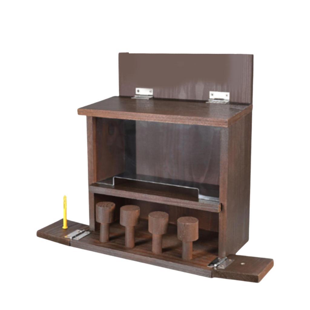 Ioensy - Comedero De Madera Para Ardillas, Estación De Alimentación Para Exteriores, Patio Para Amantes De Las Ardillas