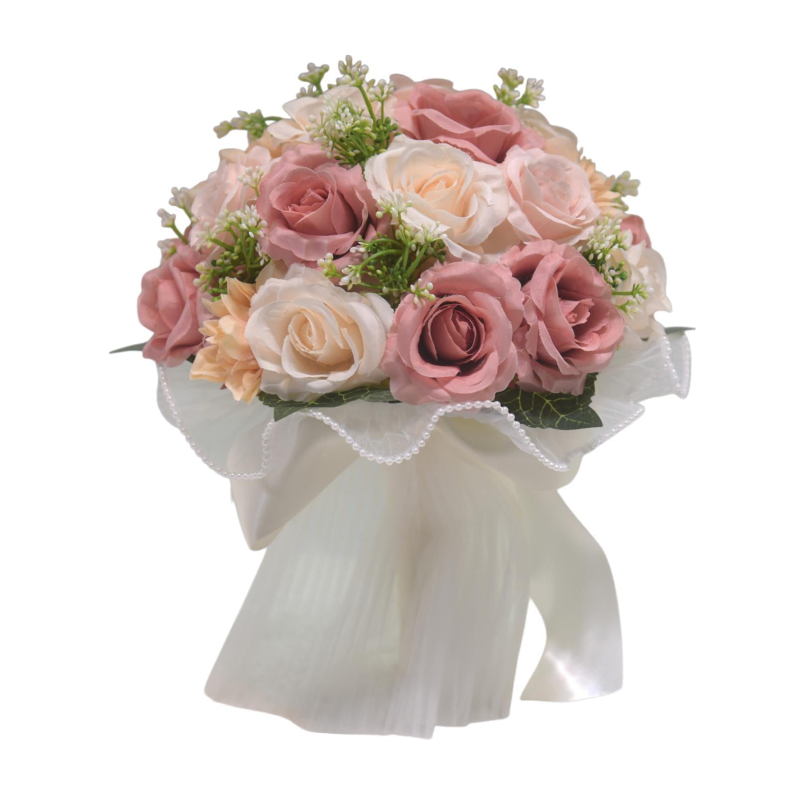 Bothyi - Bouquets De Boda Para La Novia Día De San Valentín Para La Ceremonia Aniversario Photo Prop De Pasta De Frijoles Color