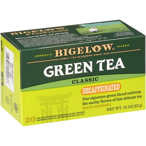 Tea Bigelow Classic Té verde descafeinado, 120 bolsitas de té (paquete de 6)