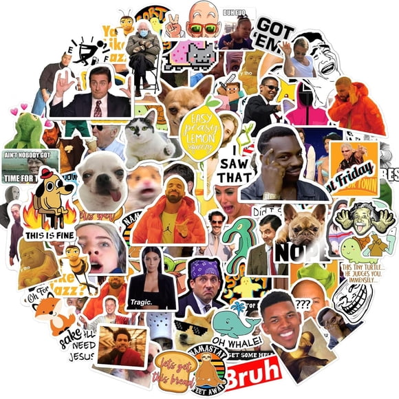 Stickers de vinilo Debinolo Memes, 220 unidades