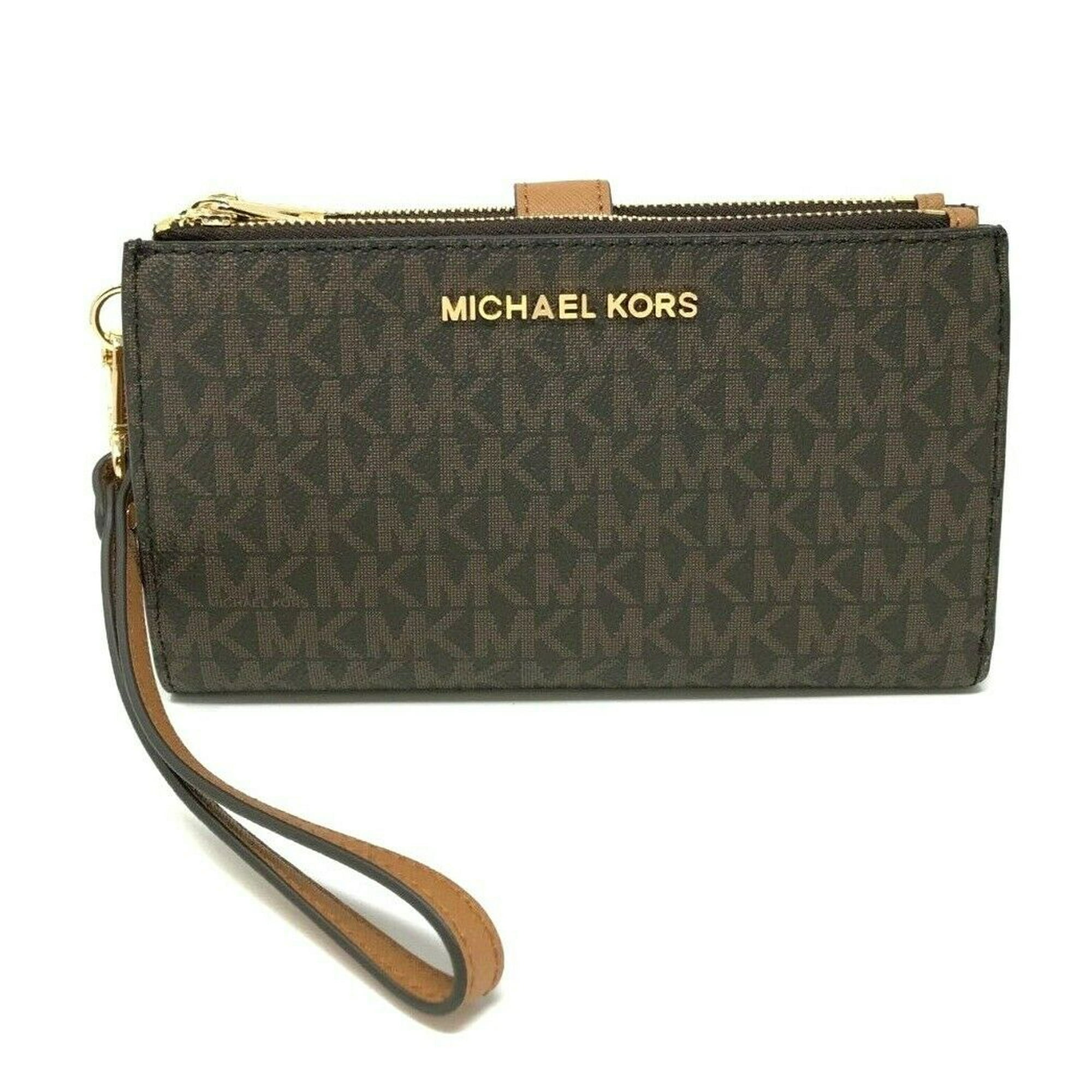 Cartera Michael Kors Jet Set Para Teléfono Con Doble Cremallera Marrón 2019