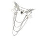 thumbnail image 4 of Cadena De Alas Para Hombre Broche Insignia Collar Con Diamantes De Imitación Diamante Plata, 4 of 5