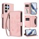 thumbnail image 1 of Funda Cartera Mariposa para [Samsung Galaxy S25 Ultra] con Soporte y Cremallera Rosa, 1 of 6
