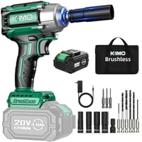 K I M O. - Llave De Impacto Kimo 1/2 Inalámbrica 1200 N.M 4000 Rpm Con Juego De 9 Piezas